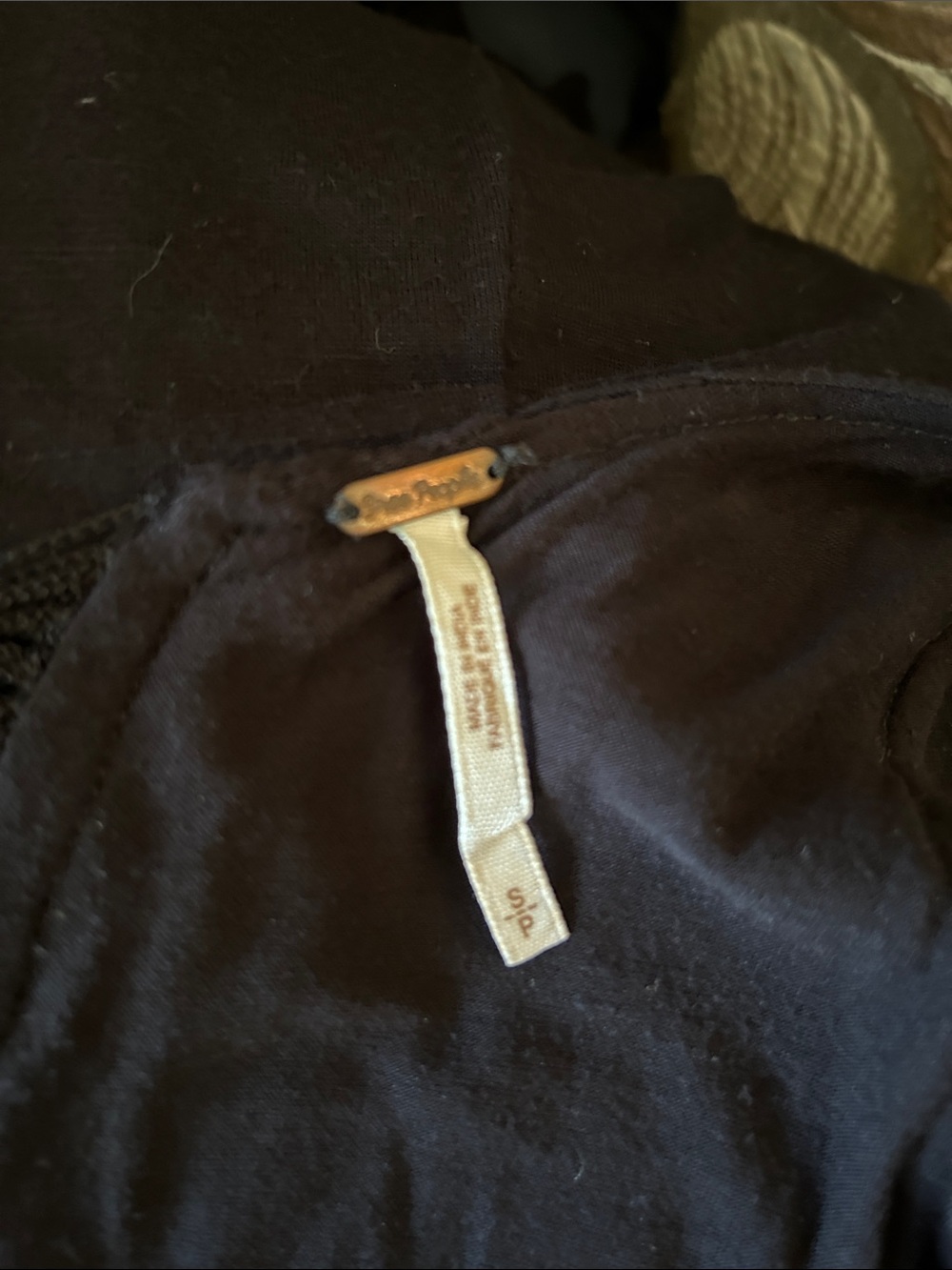 Free People Black Mini Tank Dress with White and Tan Embroidery size S - Picture 14 of 15
